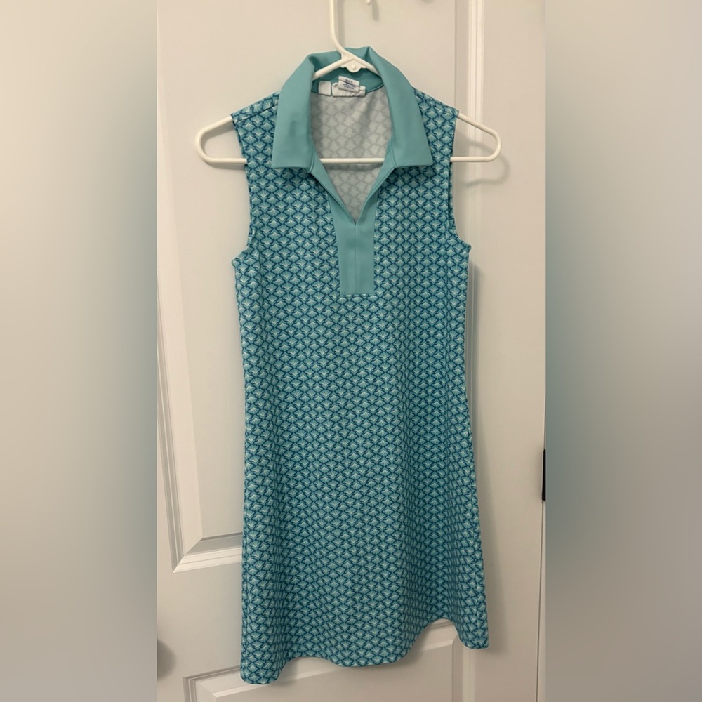 NWOT Sigrid Olsen Teal Patterned Midi Dress